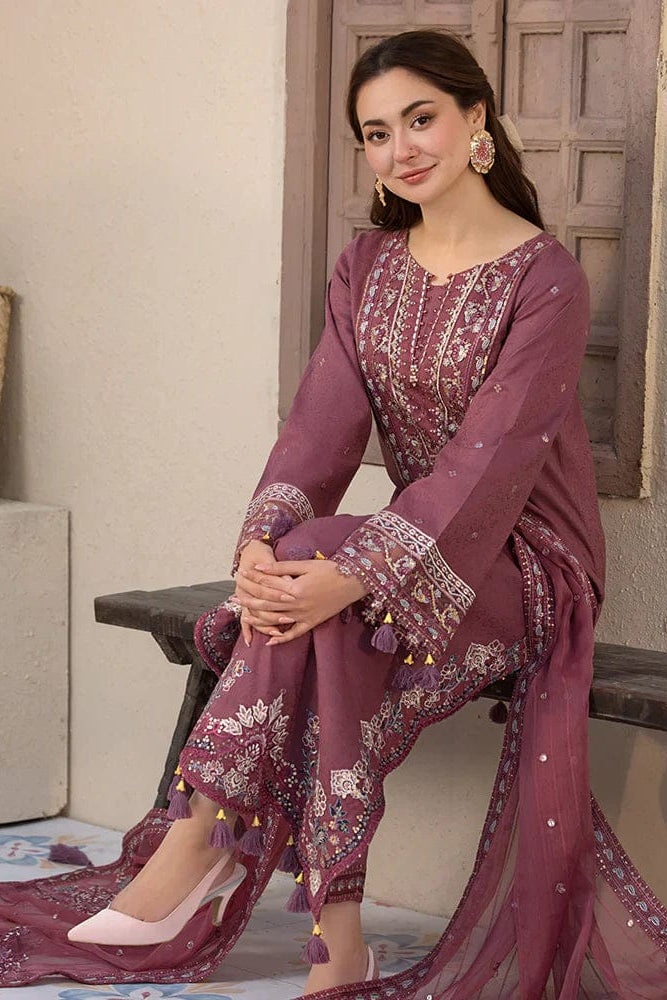DFW-1132 Jade Embroidery 3PC Dhanak Suit