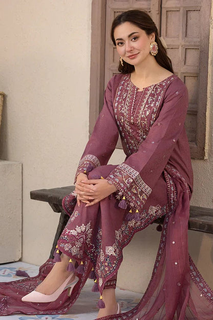 DFW-1132 Jade Embroidery 3PC Dhanak Suit