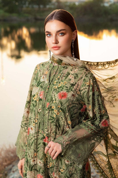 DFW-1070 Maria B Embroidery 3PC Khaddar Suit
