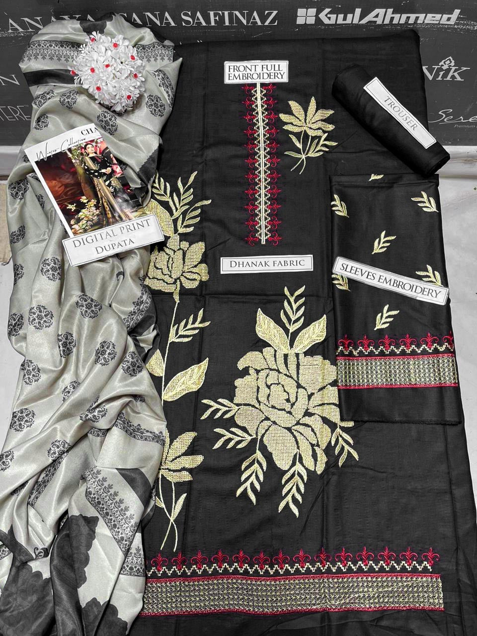 DFW-1079 Charizma Embroidery 3PC Dhanak Suit