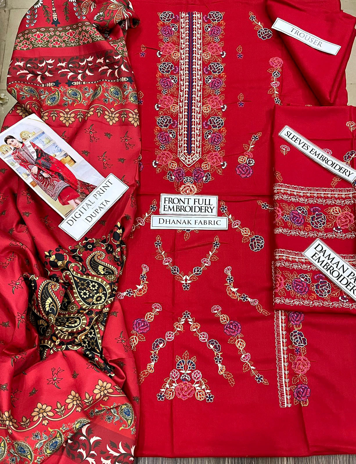 DFW-1225 Zara Shah Jahan Embroidery 3PC Dhanak Suit