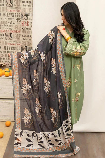 DFW-890 Urge Heavy Embroidery 3PC Dhanak Suit