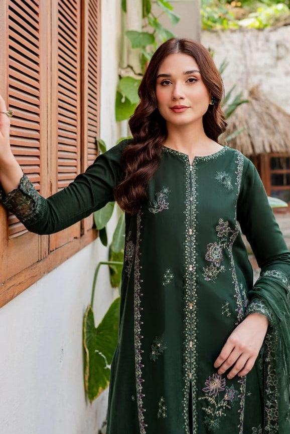 DFW-1156 Bareeze Heavy Embroidery 3PC Dhanak Suit