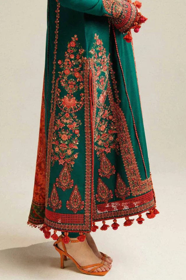 DFW-1003 Hussain Rehar Embroidery 3PC Dhanak Suit