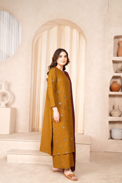 DFW-1169 Baroque Embroidery 3PC Dhanak Suit