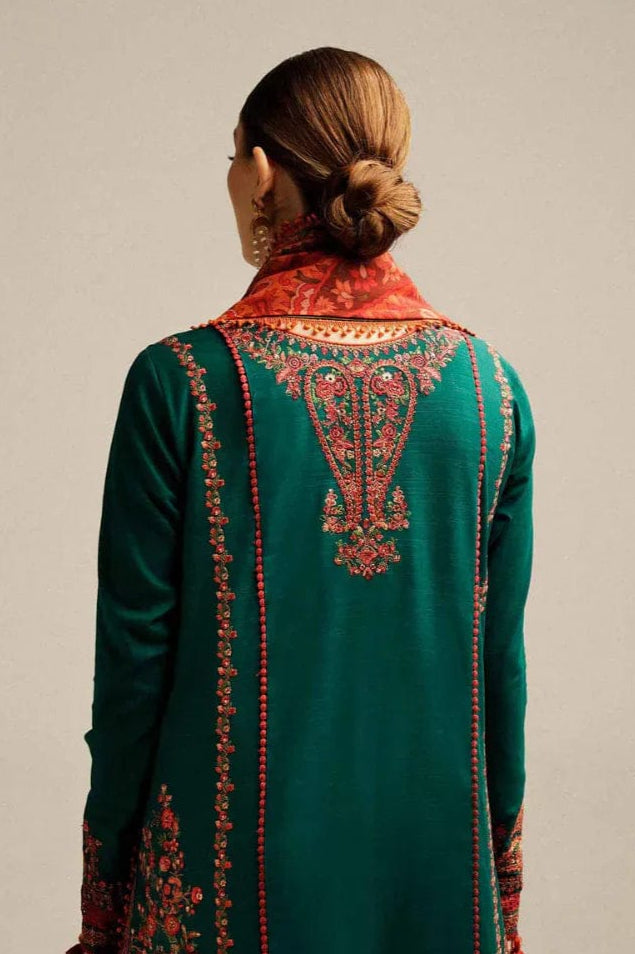 DFW-1003 Hussain Rehar Embroidery 3PC Dhanak Suit