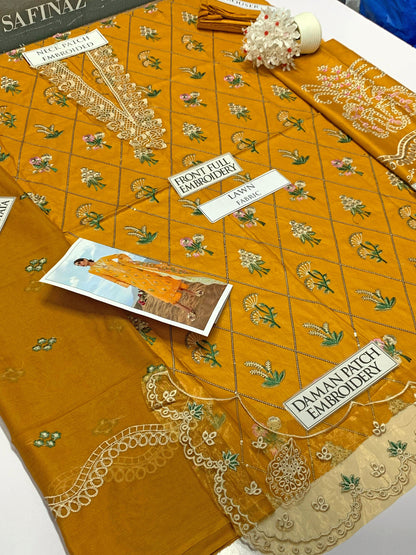 DFW-603 Maria B Heavy Embroidery 3Pc Lawn Suit
