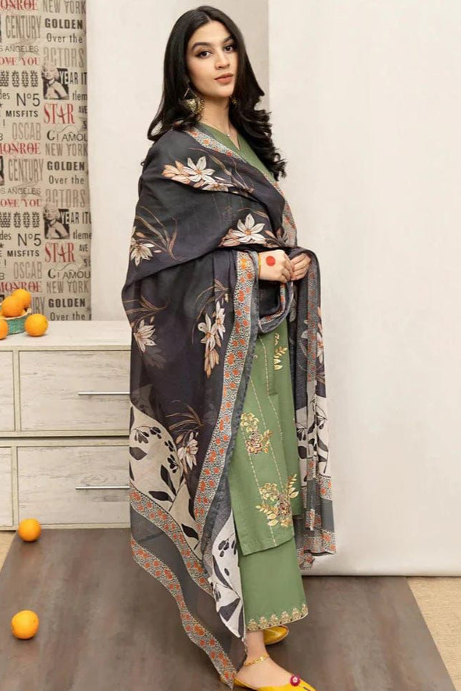 DFW-890 Urge Heavy Embroidery 3PC Dhanak Suit