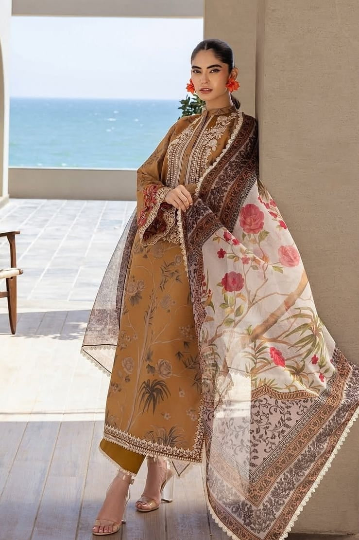 DFW-1178 Zainab Chottani Embroidery 3PC Karandi Suit