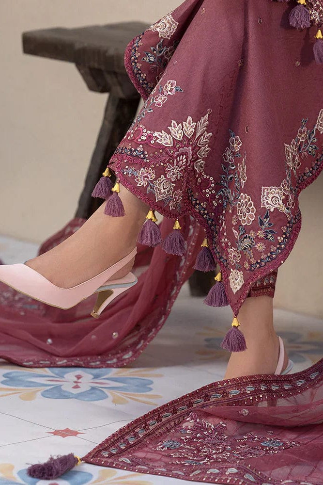 DFW-1132 Jade Embroidery 3PC Dhanak Suit