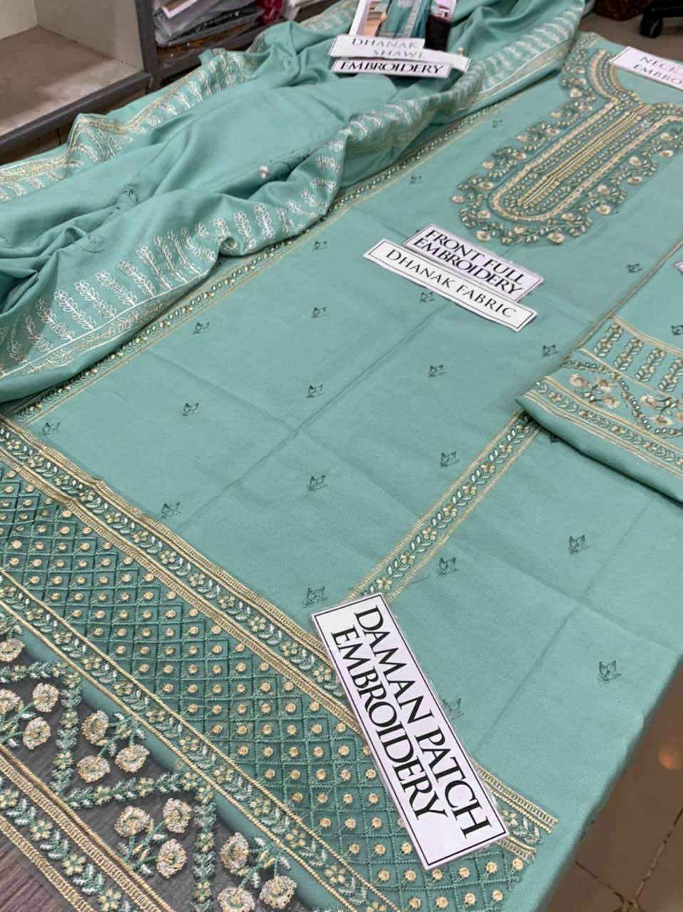 DFW-1256 Wania Embroidery 3PC Dhanak Suit