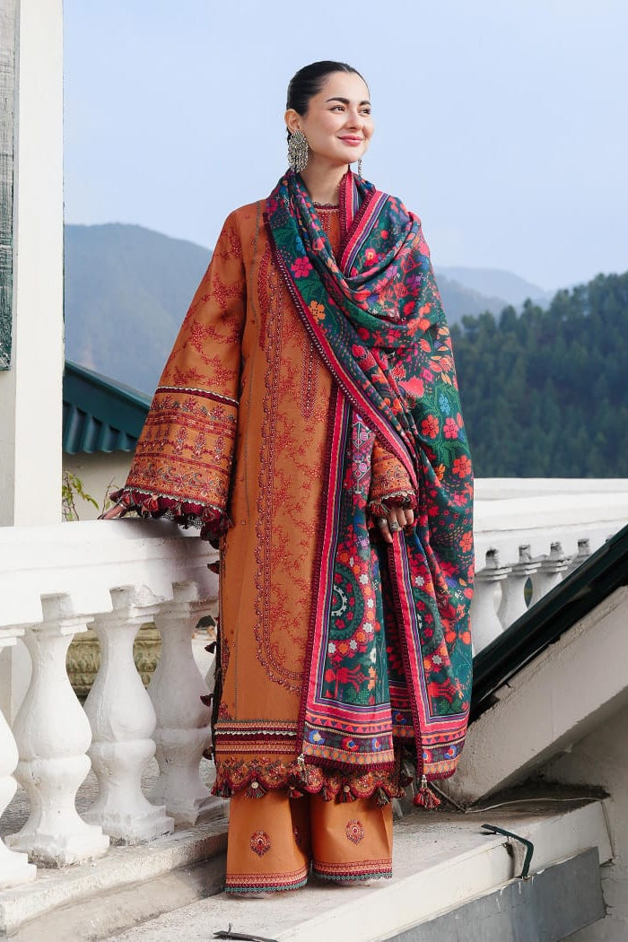 DFW-1188 Hussain Rehar Embroidery 3PC Dhanak Suit