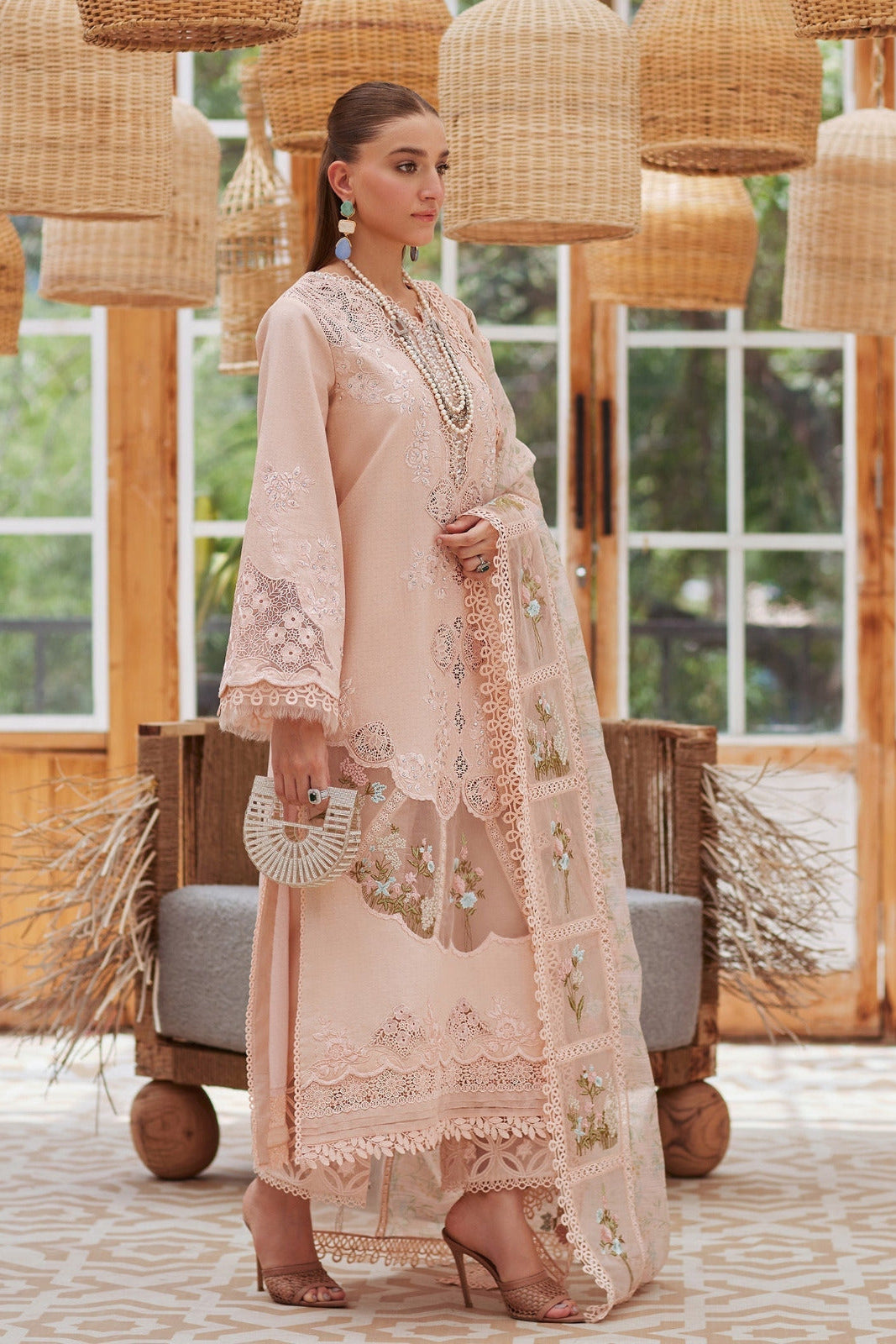 DFW-1334 Crimson Embroidery 3PC Lawn Suit