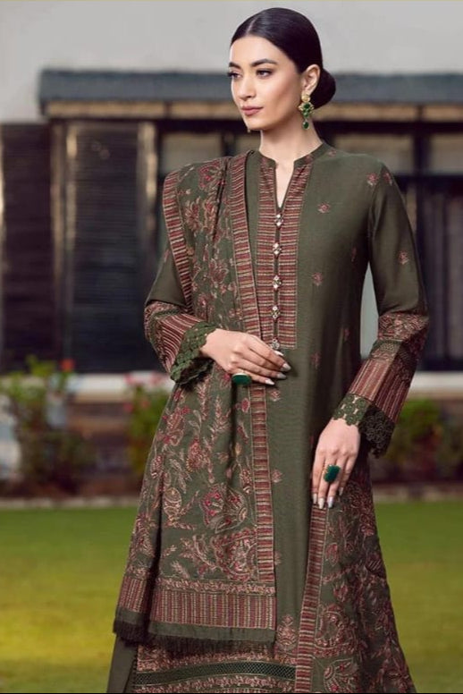 DFW-973 Bareeze Heavy Embroidery 3PC Dhanak Suit