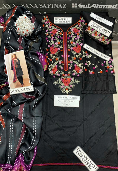 DFW-1172 Jazmin Embroidery 3PC Dhanak Suit