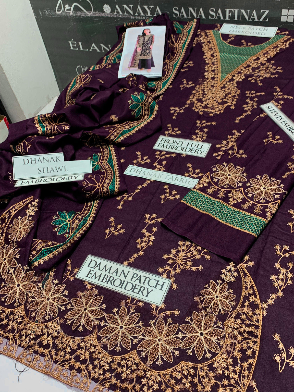 DFW-920 Jazmin Heavy Embroidery 3PC Dhanak Suit