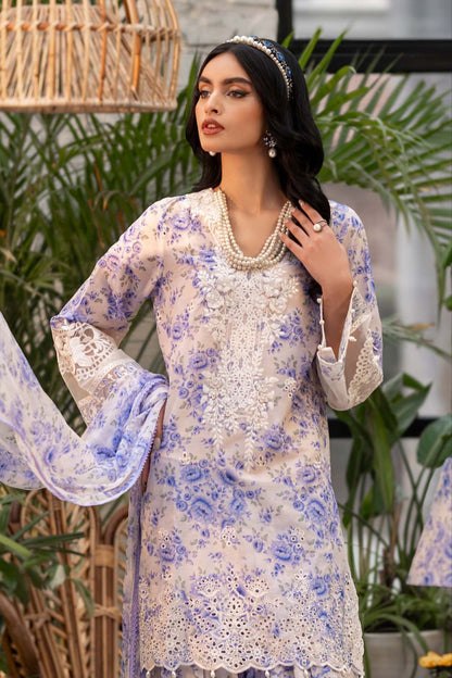 DFW-369 Maria B Embroidery 3Pc Lawn Suit