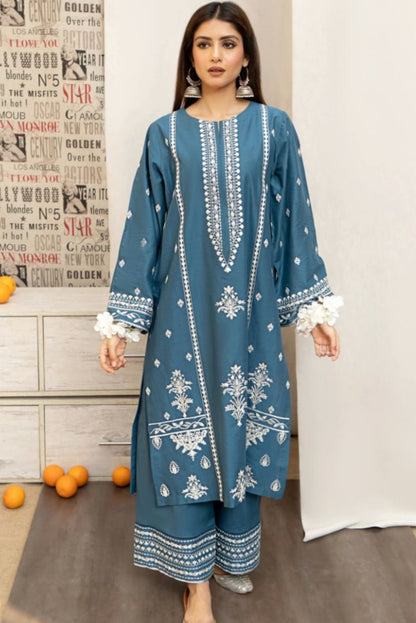 DFW-244 A Sling Heavy Embroidery 3Pc Lawn Dress