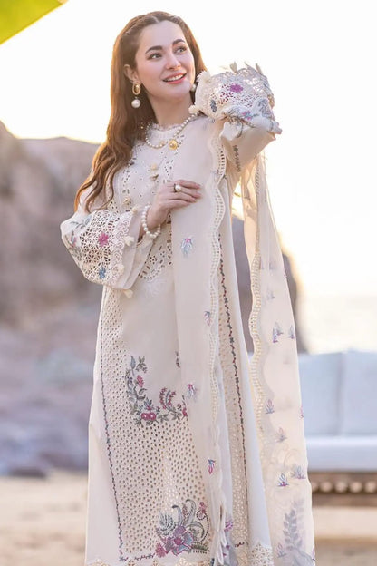 DFW-876 Qalamkar Heavy Embroidery 3PC Linen Suit