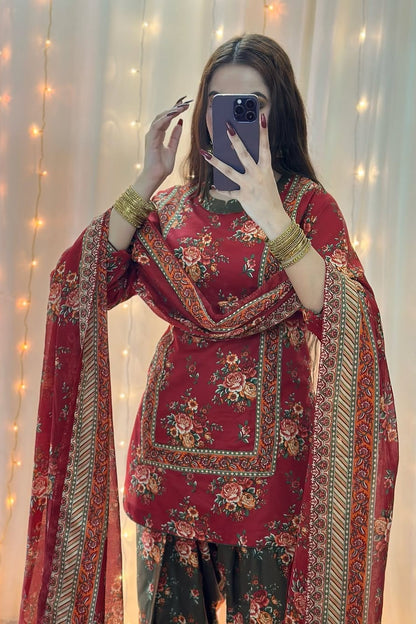 DFW-1093 Bin Saeed Embroidery 3PC karandi Suit