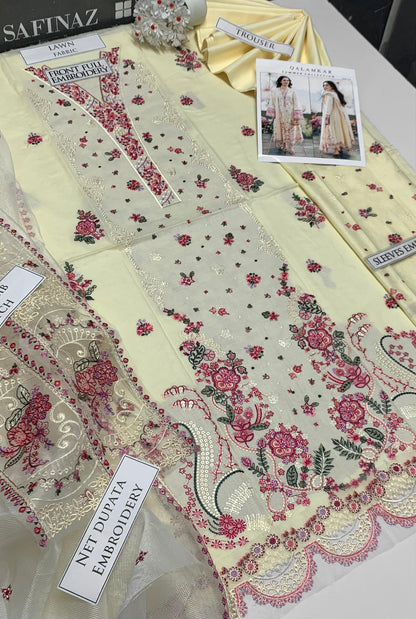 DFW-885 Qalamkar Nazir Heavy Embroidery 3PC Lawn Suit