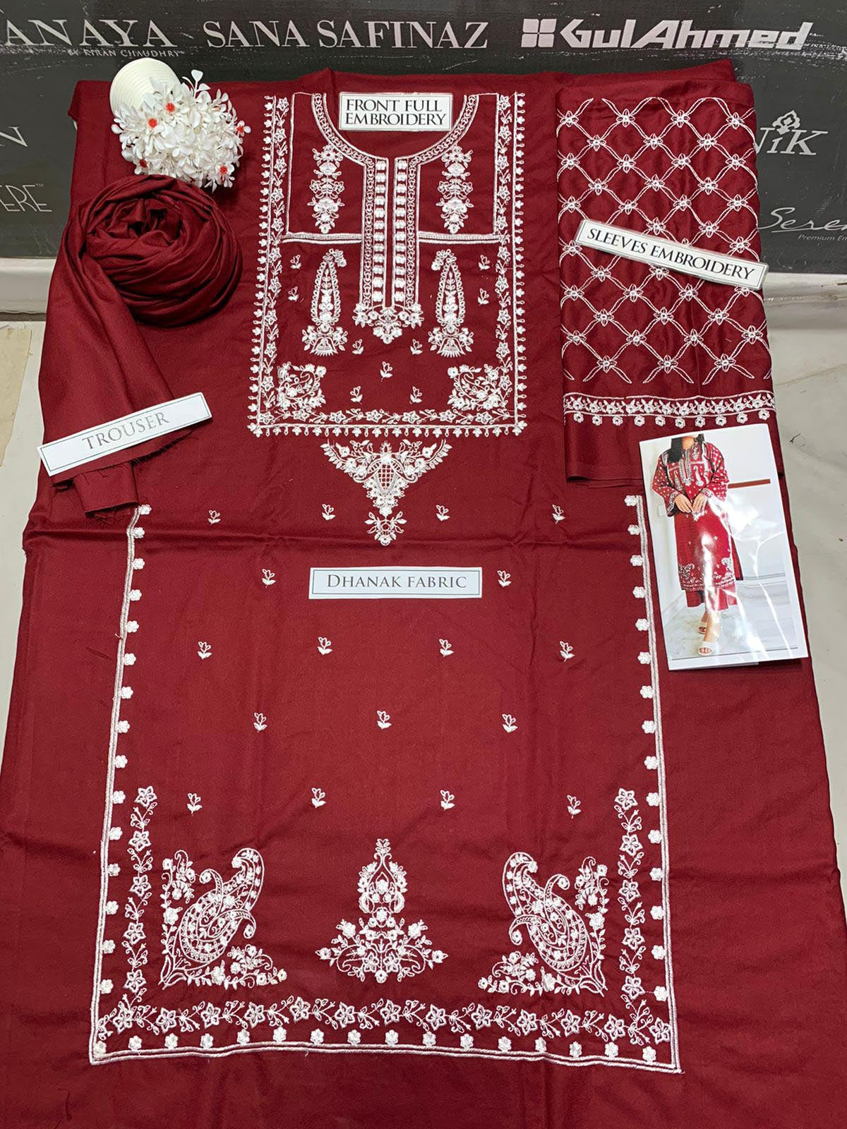 DFW-1036 Sapphire Embroidery 2PC Dhanak Suit