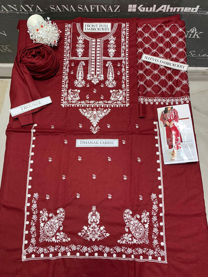 DFW-1036 Sapphire Embroidery 2PC Dhanak Suit