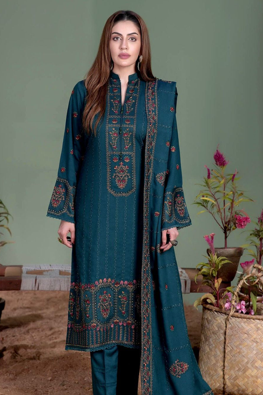DFW-1064 Noor e Fajar Heavy Embroidery 3PC Dhanak Suit