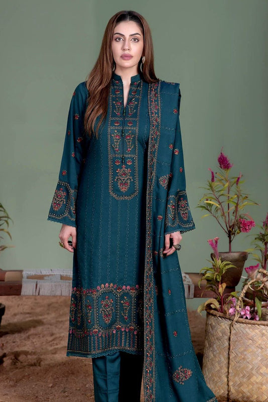 DFW-1064 Noor e Fajar Heavy Embroidery 3PC Dhanak Suit
