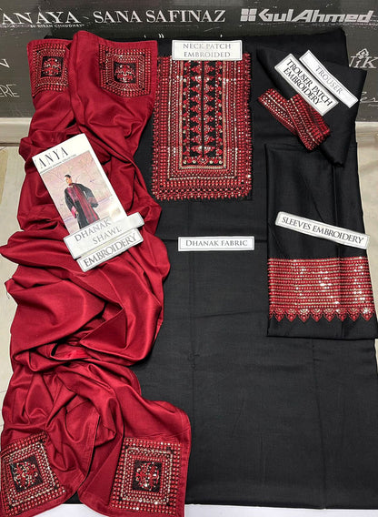 DFW-1148 Vanya Embroidery 3PC Dhanak Suit