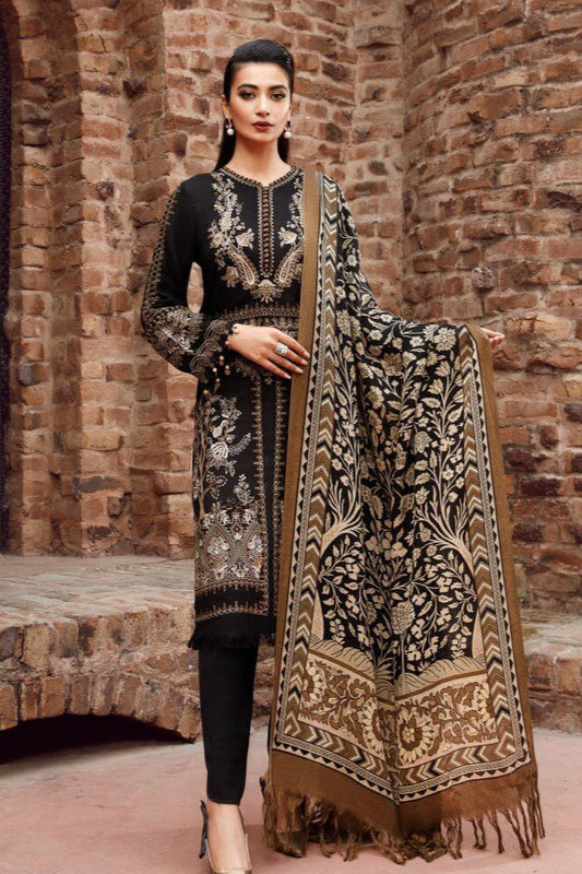 DFW-927 Maria B Heavy Embroidery 3PC Dhanak Suit