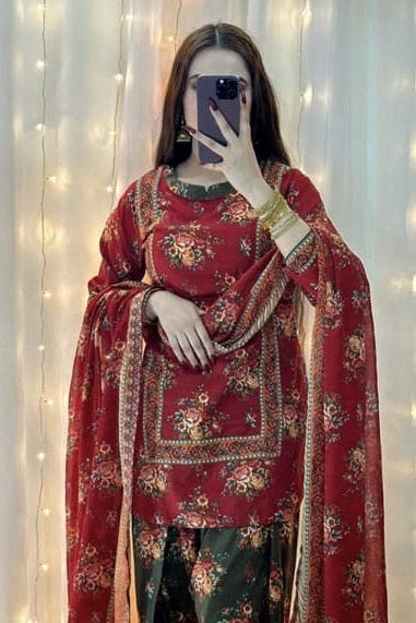 DFW-1093 Bin Saeed Embroidery 3PC karandi Suit