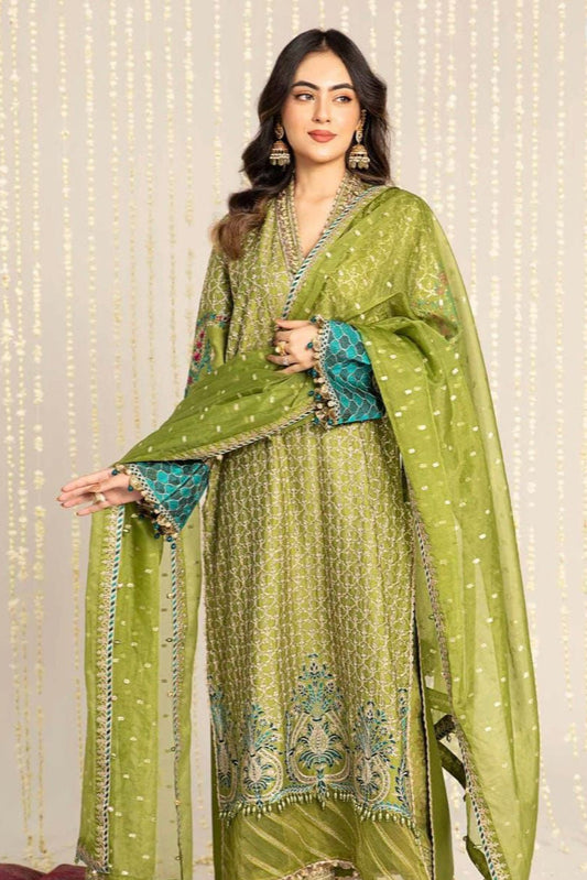 DFW-921 Maria B Heavy Embroidery 3PC Dhanak Suit