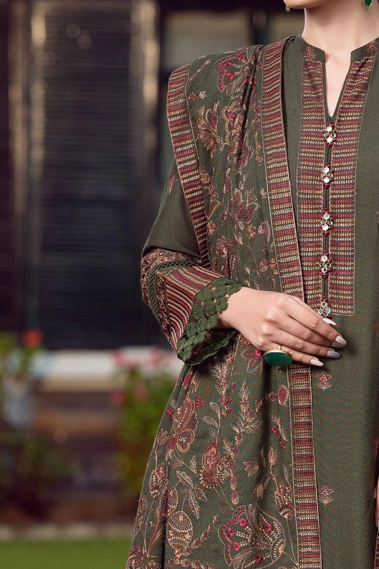 DFW-973 Bareeze Heavy Embroidery 3PC Dhanak Suit