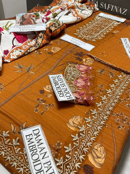 DFW-1178 Zainab Chottani Embroidery 3PC Karandi Suit