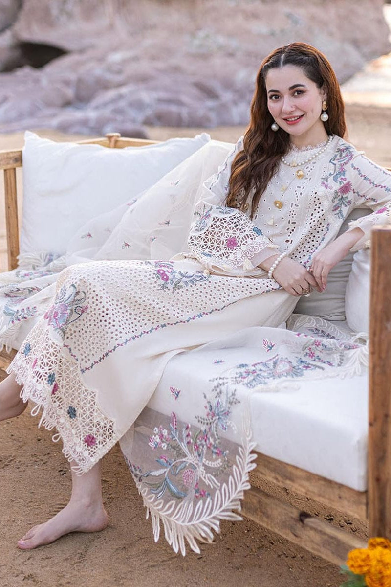 DFW-876 Qalamkar Heavy Embroidery 3PC Linen Suit