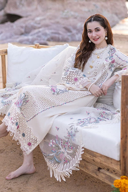 DFW-876 Qalamkar Heavy Embroidery 3PC Linen Suit