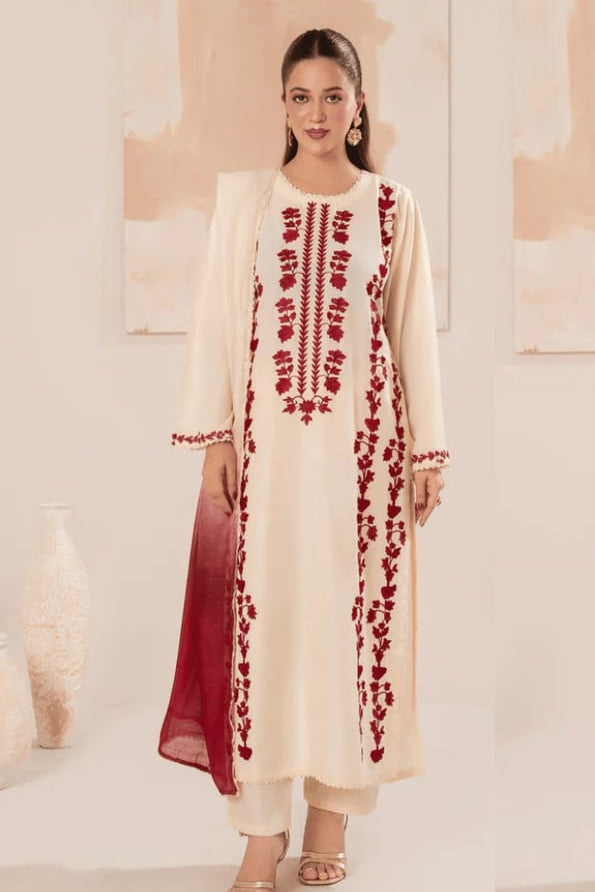 DFW-1173 Zarif Embroidery 3PC Dhanak Suit