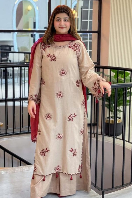 DFW-1114 Umzay Embroidery 3PC Dhanak Suit