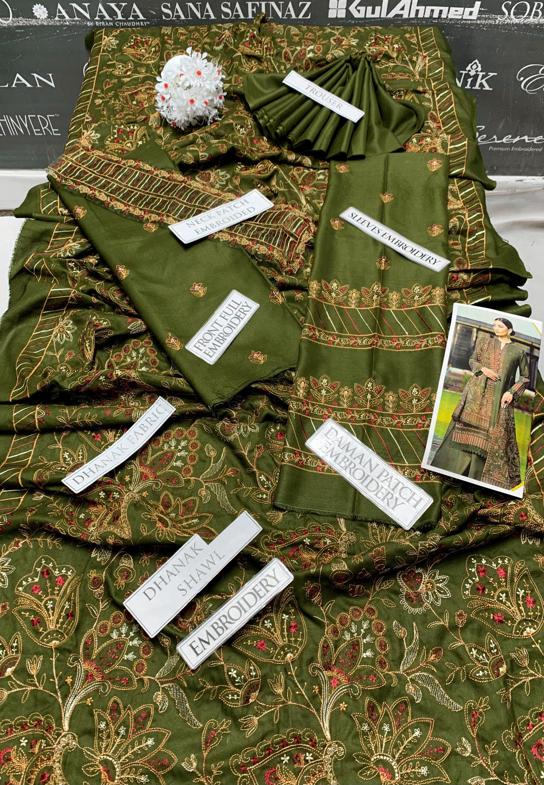 DFW-973 Bareeze Heavy Embroidery 3PC Dhanak Suit