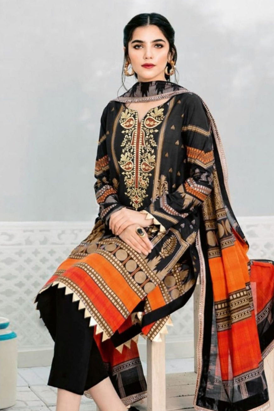 DFW-1179 Zainab Chottani Embroidery 3PC Karandi Suit