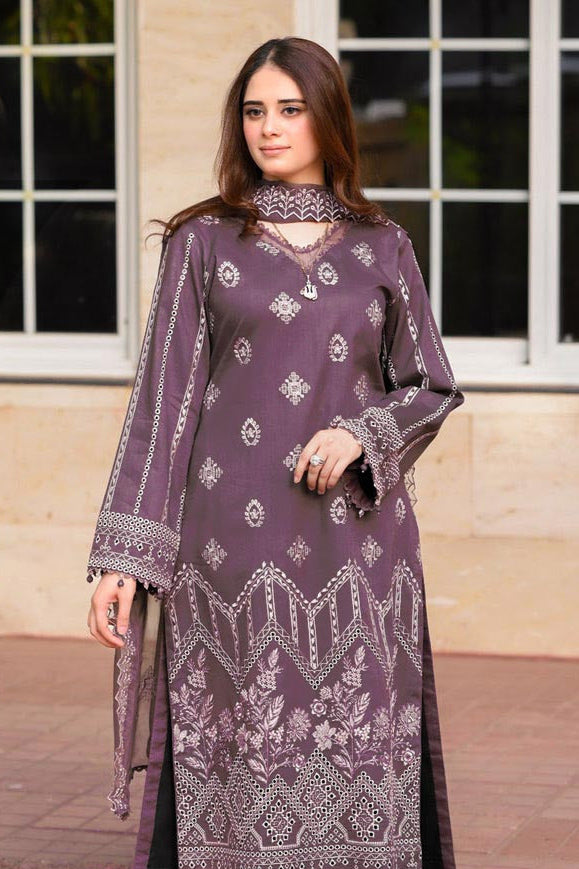 DFW-909 Libaas Heavy Embroidery 3PC Dhanak Suit