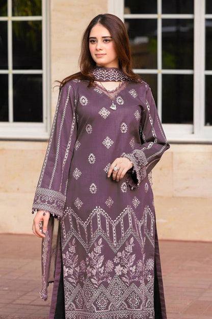 DFW-909 Libaas Heavy Embroidery 3PC Dhanak Suit