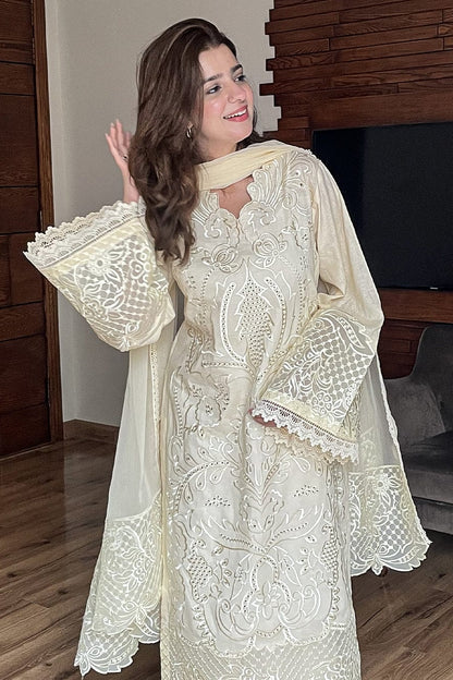 DFW-1257 Sahane Embroidery 3PC Dhanak Suit