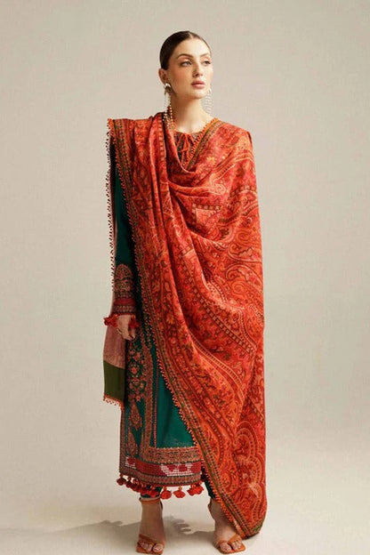 DFW-1226 Hussain Rehar Embroidery 3PC Dhanak Suit