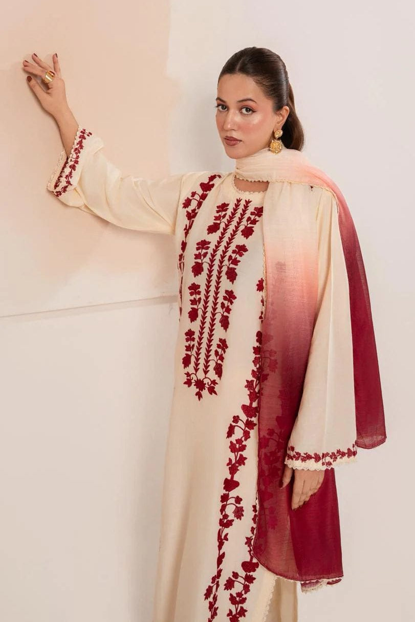 DFW-1173 Zarif Embroidery 3PC Dhanak Suit