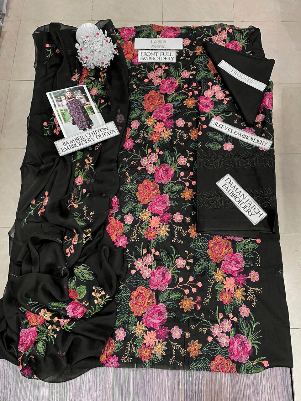 DFW-1266 Bareeze Heavy Embroidery 3PC Lawn Suit