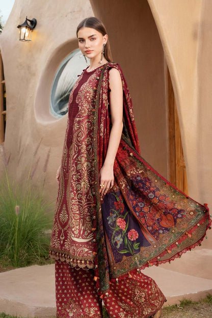 DFW-489 Maria B Embroidery 3Pc Lawn Suit