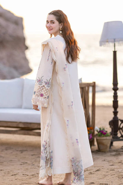 DFW-876 Qalamkar Heavy Embroidery 3PC Linen Suit