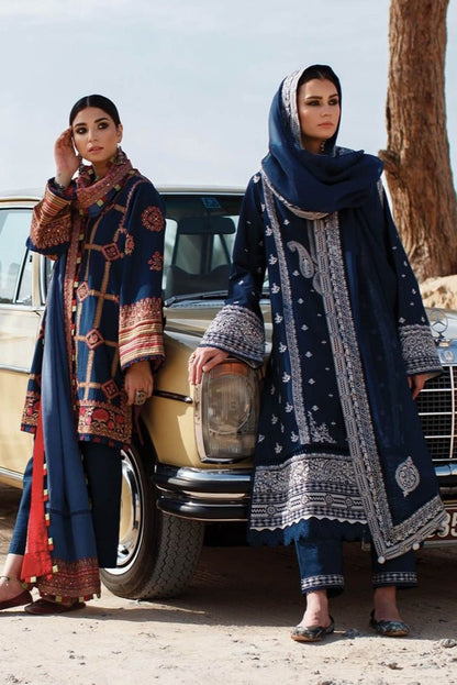DFW-1004 Zaha Heavy Embroidery 3PC Dhanak Suit
